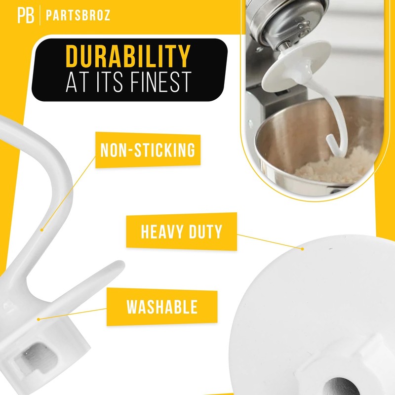 Kitchen Aid Dough Hook Attachment for Stand Mixer 4.5 Qt, 5 Qt for Kitchenaid Do gallery