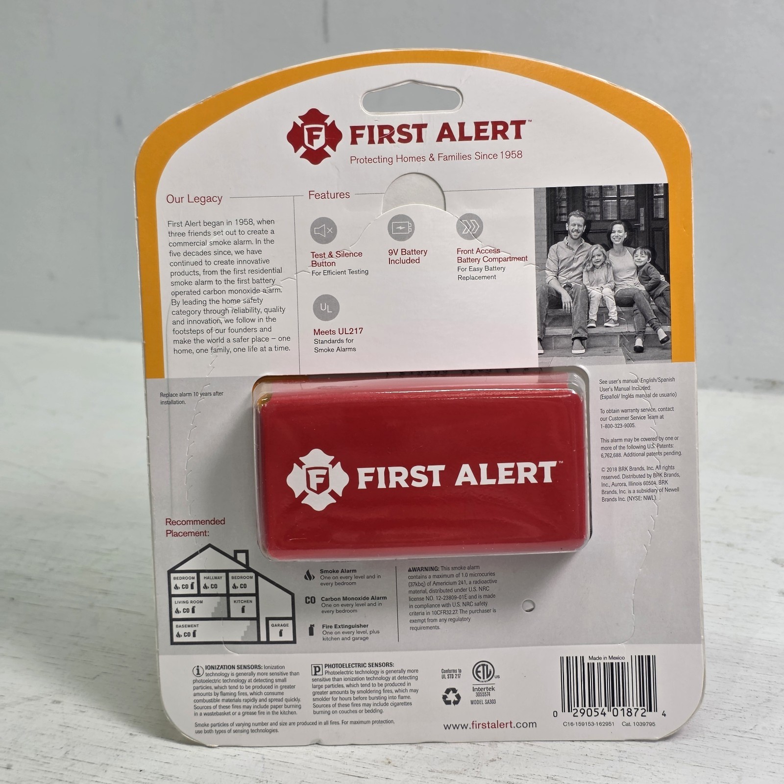 First Alert Battery Ionization Smoke Alarm Detector Safety All Rooms 1039796 NEW gallery