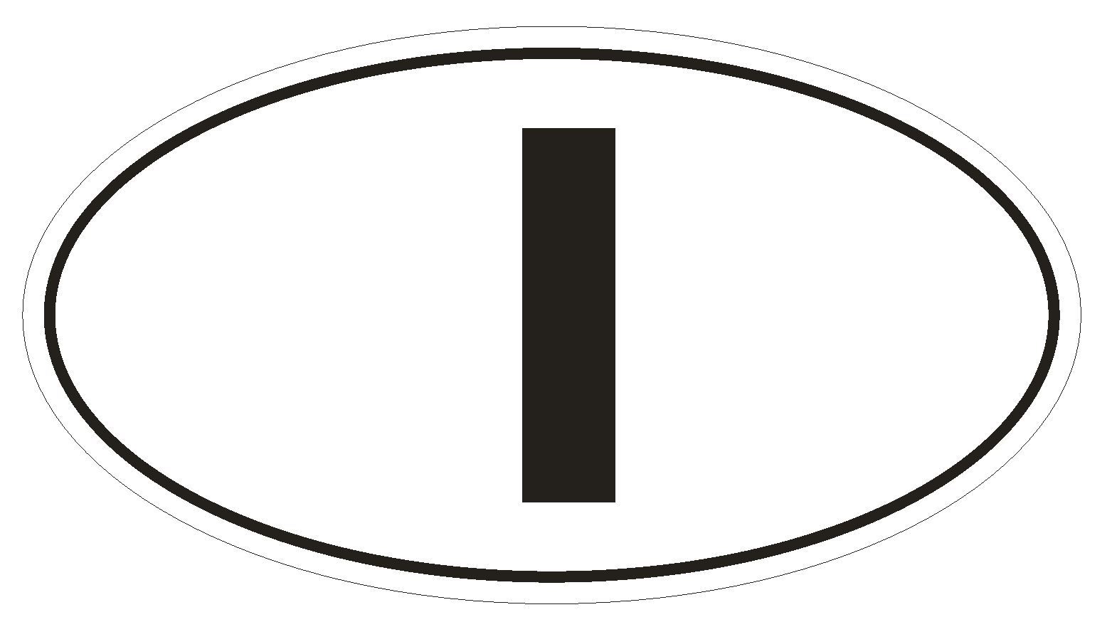 I Italy Country Code Oval Bumper Sticker or Helmet Sticker D961 gallery