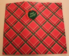 Hallmark Red Plaid – EXTRA LARGE – Gift Bag – 21.5″ x 19″ x 10″
