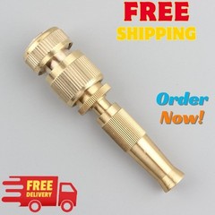 Solid Brass Garden Spray Nozzle 4″ Adjustable Twist Water Hose Nozzle USA Stock