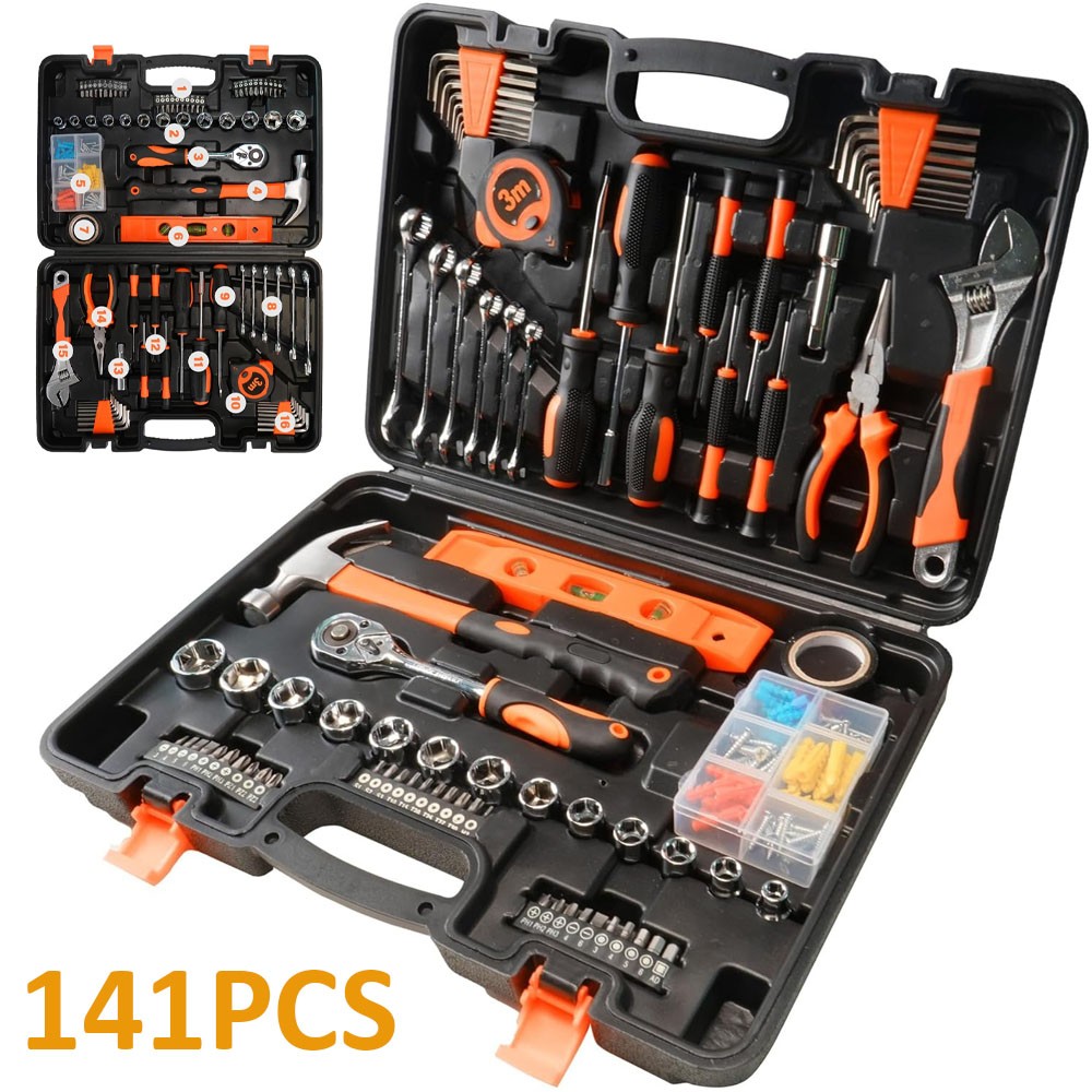 141 Piece Tool Set Auto Repair Tool Combination Package Socket Wrench Mixed Tool gallery