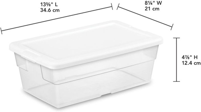 48-Pack Stackable Clear Storage Bins with Snap-On Lids for Home & Office gallery