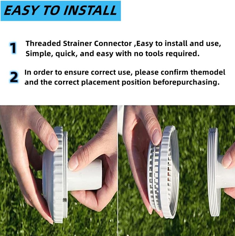 Pool Grid Strainer Connector for Intex 11/4" Inlet Fitting Set of 2 gallery