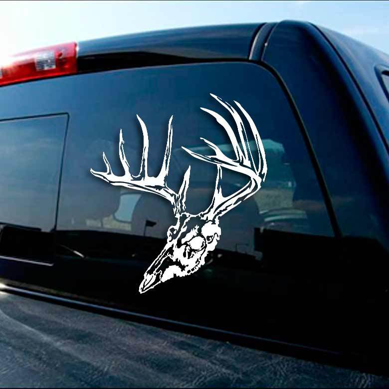Whitetail Deer Timber Skull Sticker Archery Hunting Decal for Mathews Hoyt PSE gallery