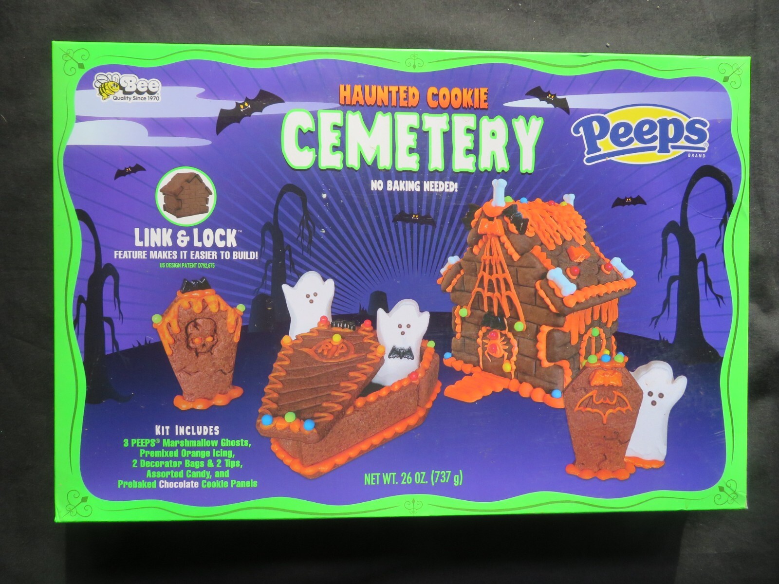 Bee Peeps Haunted Cookie Cemetery Kit Link & Lock No Baking Needed 26 Oz gallery