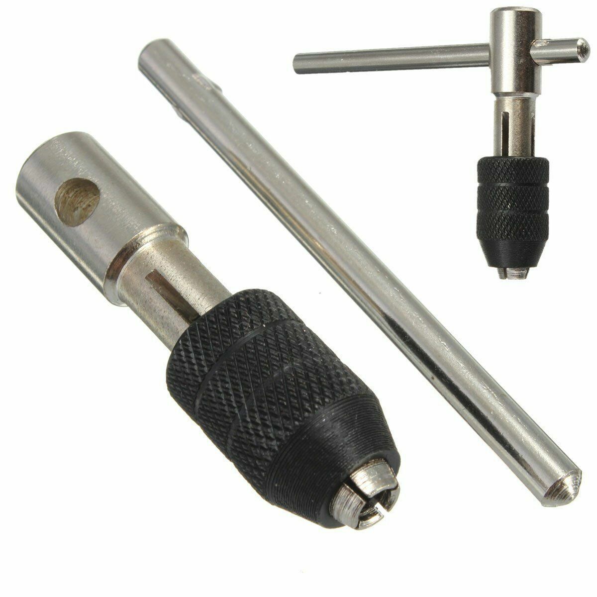 T-Handle Tap Wrench Chuck Type Capacity M3-M6 1/8"-1/4" Adjustable Hand Tool gallery