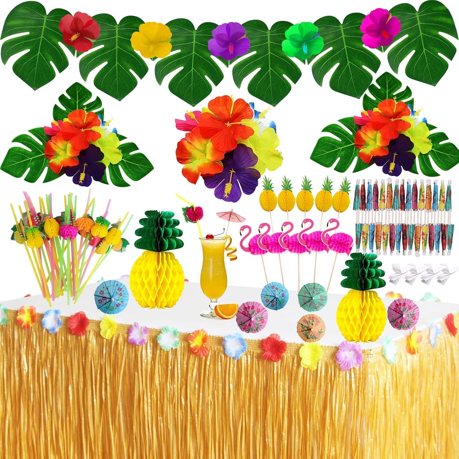 Tropical Luau Party Decorations Set Hawaiian Beach Theme Party Favors gallery