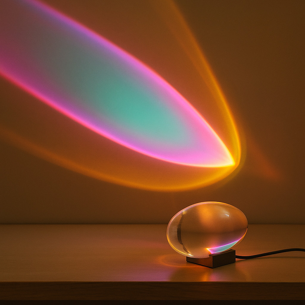 Crystal Eye LED Projector Table Lamp USB Powered 3 Filters Bedside Light Gift gallery