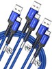 JSAUX USB C Cable Fast Charging 3-Pack(10ft+6.6ft+3.3ft), USB A to Type C Charge gallery