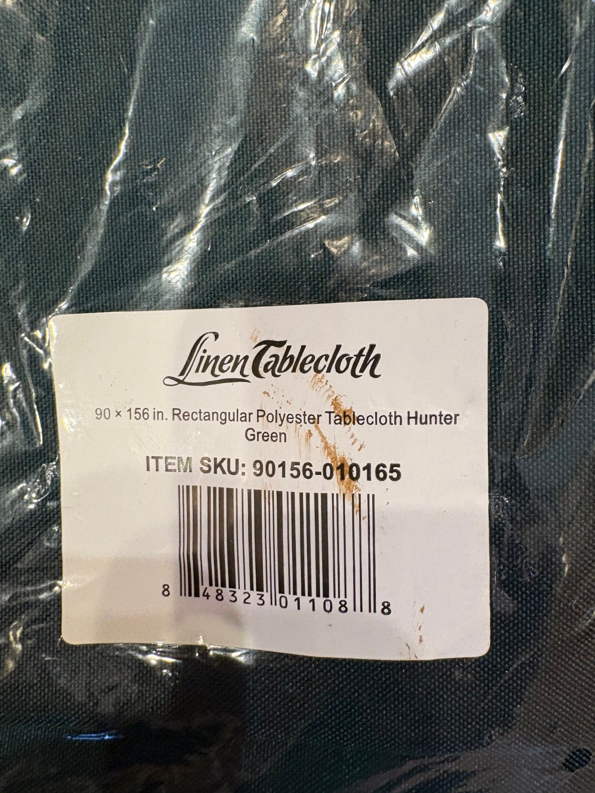 Linen Polyester Poplin Rectangular Tablecloth,90 / 156. Made in USA HUNTER GREEN gallery