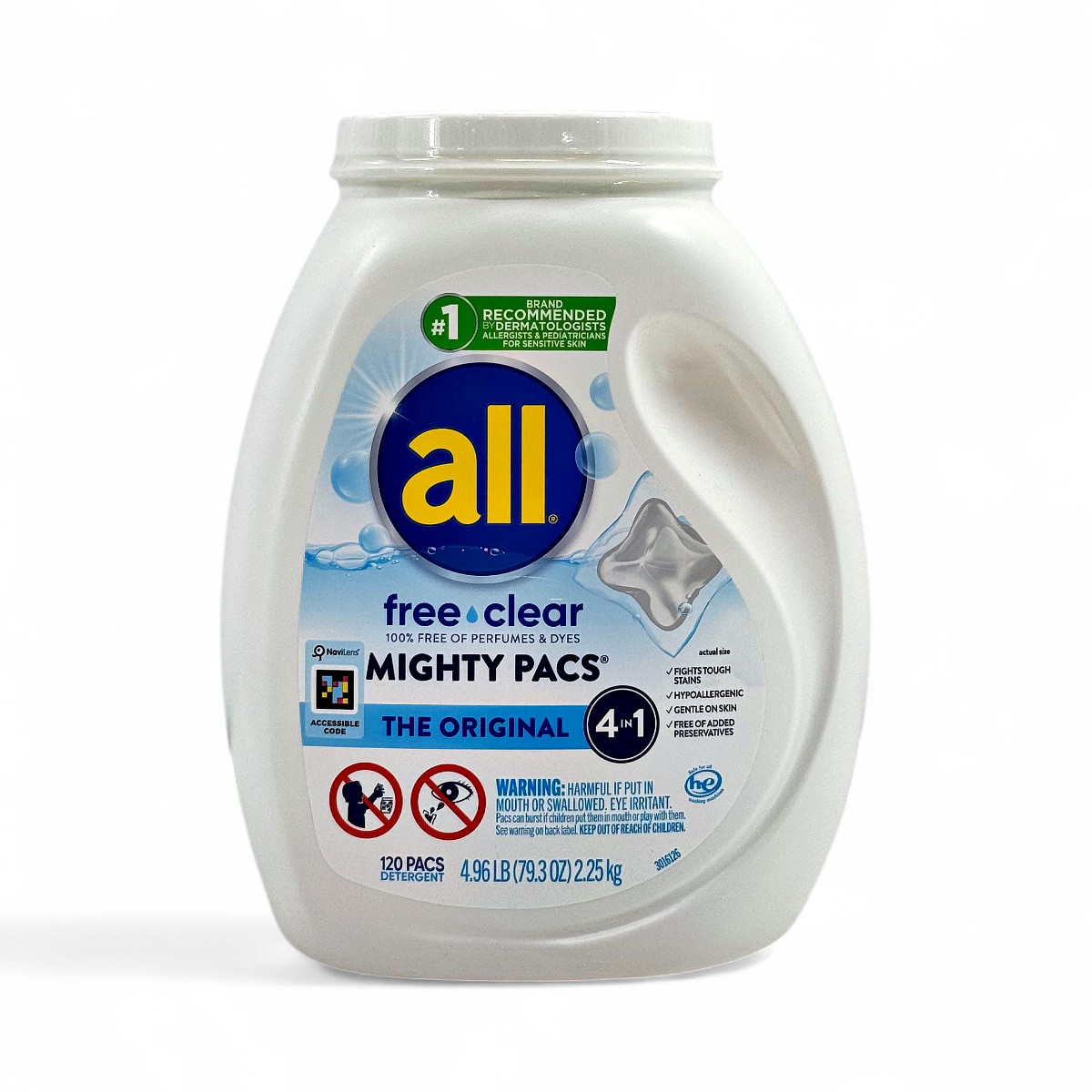 All Free Clear Mighty Pacs The Original 4 in 1 Laundry Detergent - 120 Pacs gallery