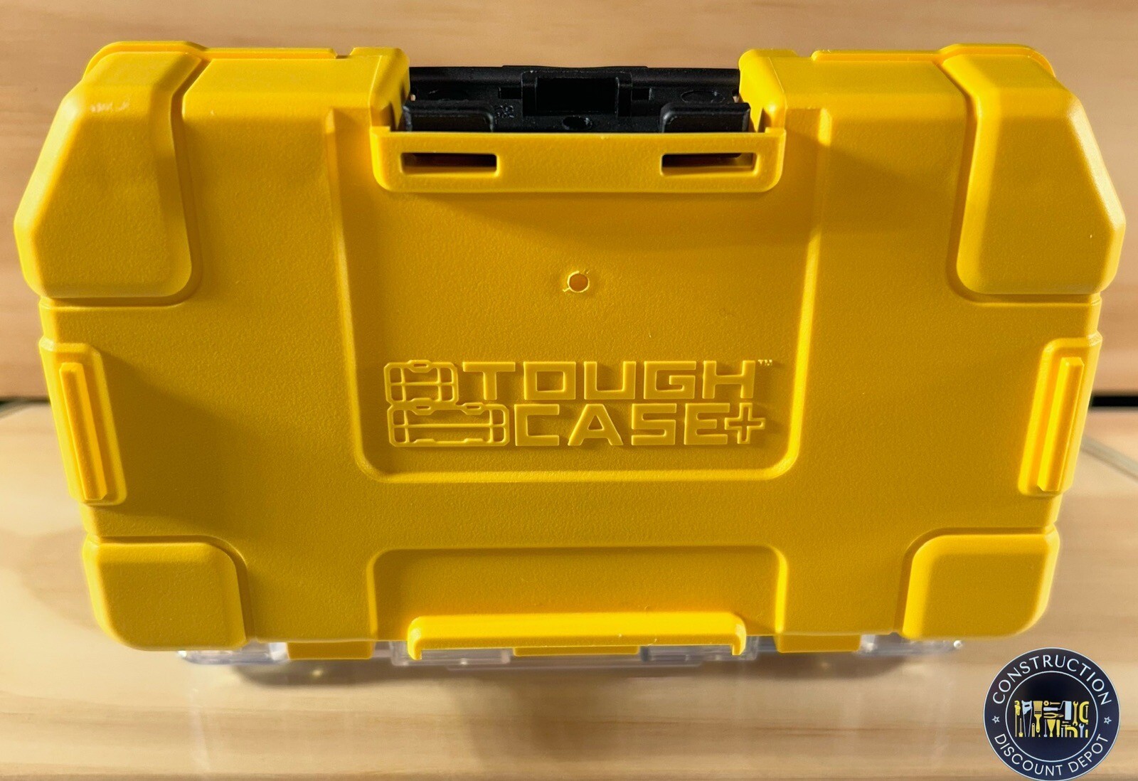 Dewalt Tough Case+ Clear Top/Yellow bottom Storage Case w/holders for 38 bits gallery