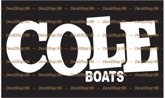COLE Performance Boats -Sports- Car/SUV/Truck Vinyl Die-Cut Peel N' Stick Decals gallery