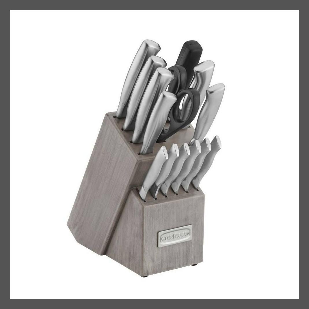 Cuisinart Knife Cutlery Block Set Classic 15pc Forged Cutlery Serrated Blades gallery