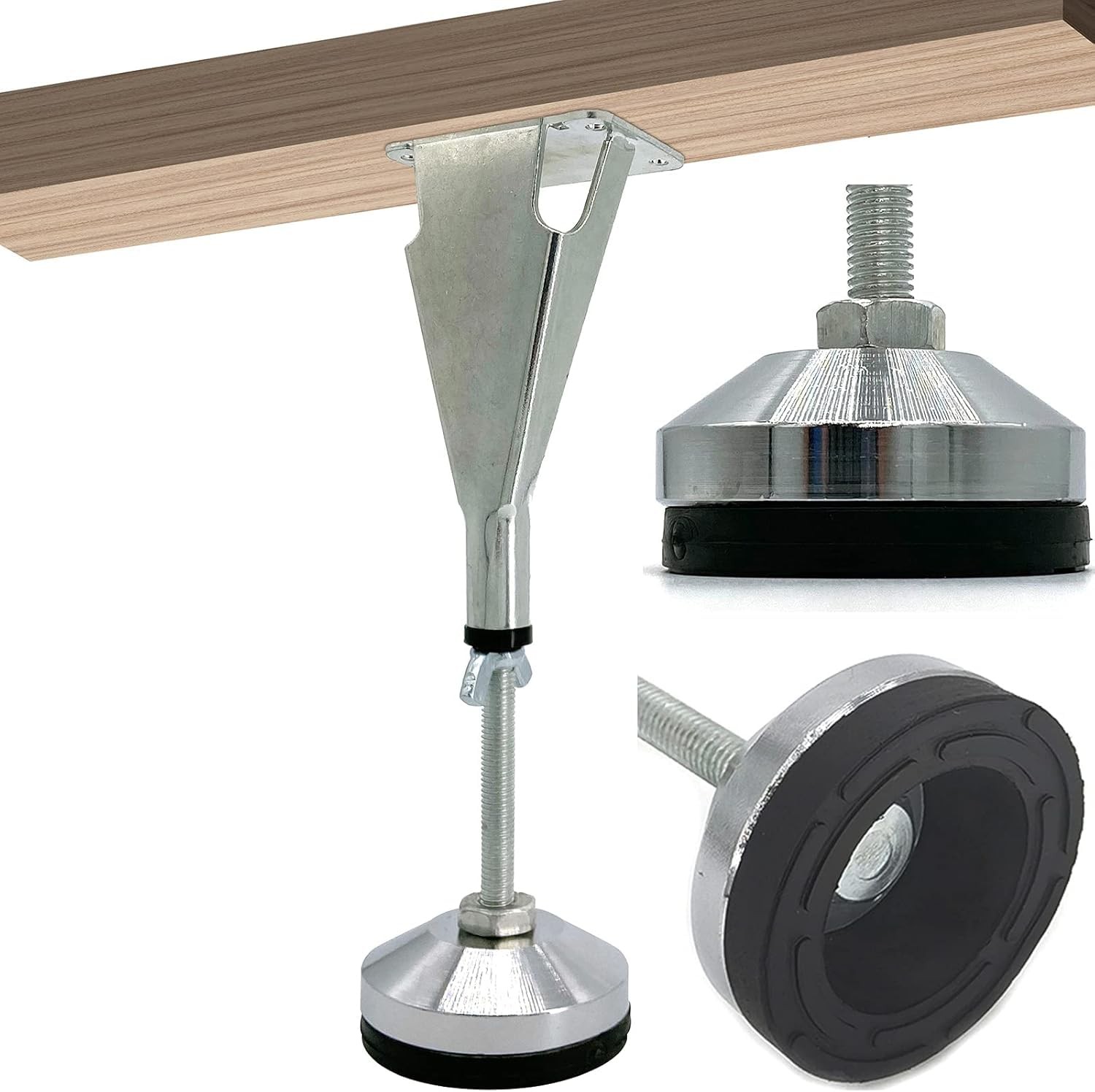 Adjustable Height Center Support Leg Bed Frame Slat Steel Hardware 4 PCS gallery