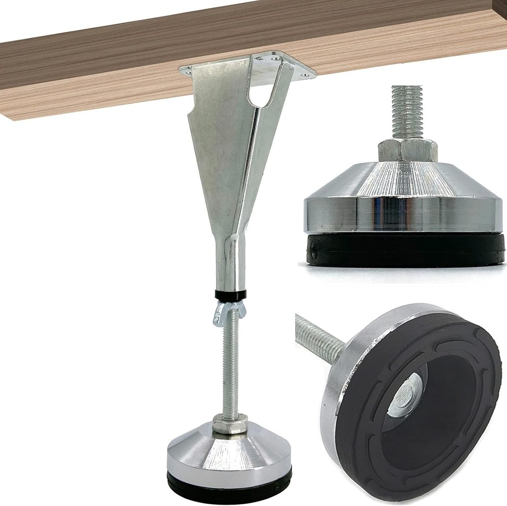 Adjustable Height Center Support Leg Bed Frame Slat Steel Hardware 4 PCS