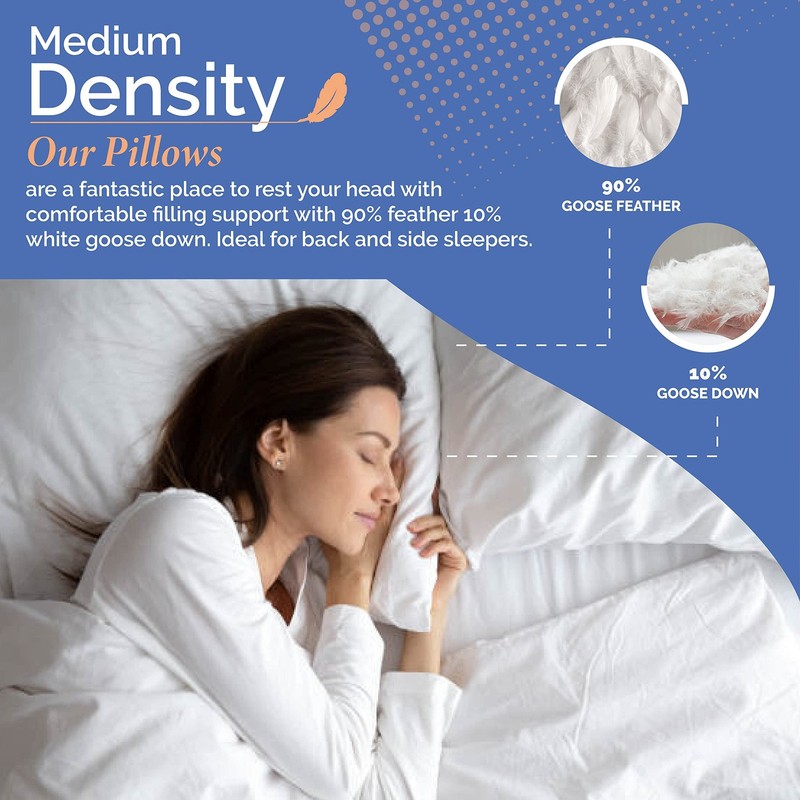 Continental Bedding: Your Side Sleeper's Feathered Cloud, 6" Loft, Cotton 300TC gallery