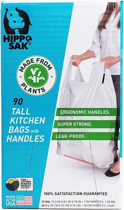 Eco-Friendly 90 Count Tall Kitchen Trash Bags - 13 Gallon & Puncture Resistant gallery