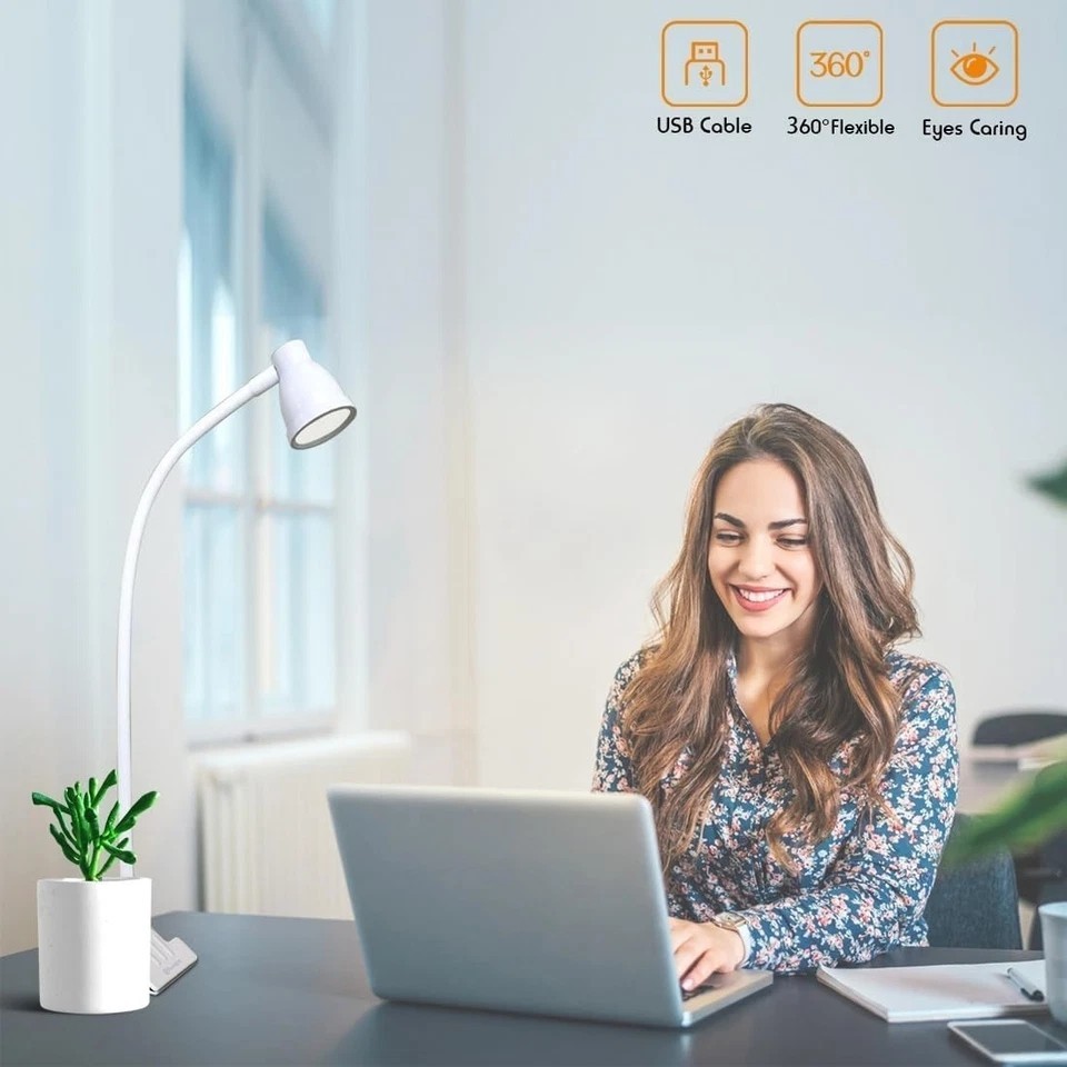 LED Desk Lamp Touch Sensor Reading Foldable Table Lamp Eye Caring Reading Light gallery
