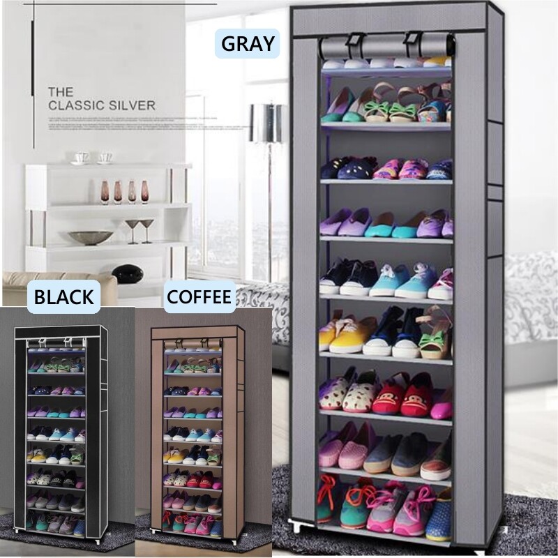 10 Layers Shoe Rack Organizer Shelf Portable Storage Closet Organizer Cabinet gallery