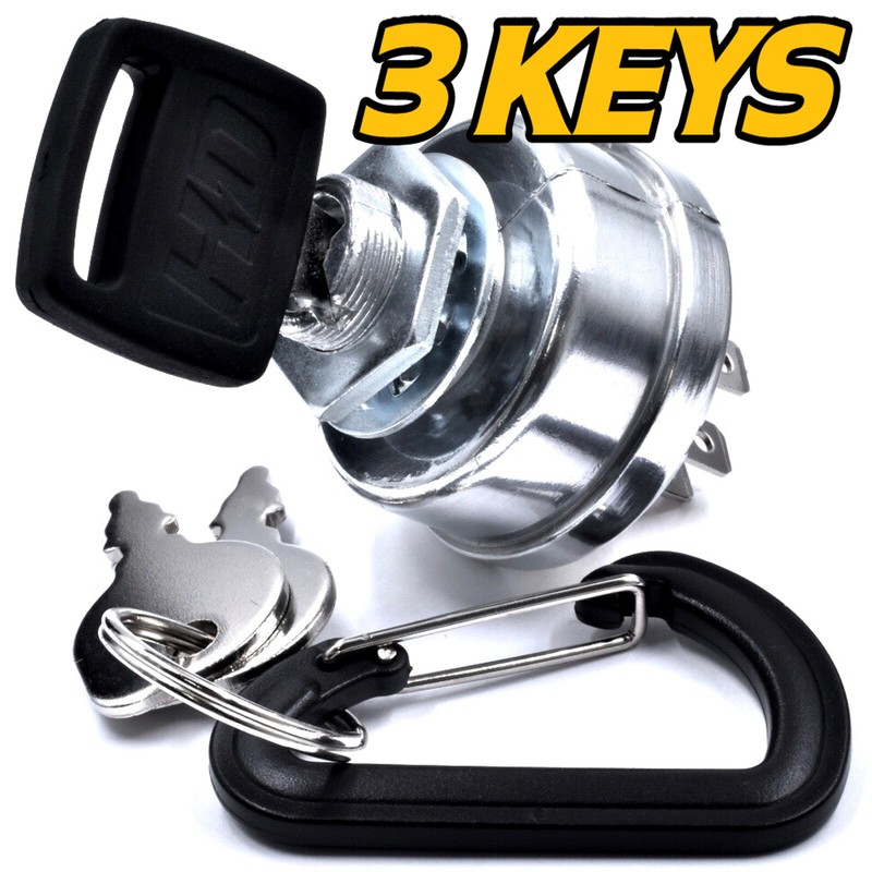Starter Ignition Switch fits Scag 48798 w/ 3 Keys & FREE Carabiner & Key UPGRADE gallery