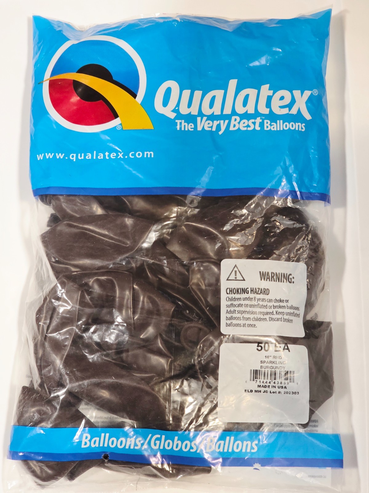 Qualatex 16" Crystal Balloons - Sparkling Burgundy 20ct gallery