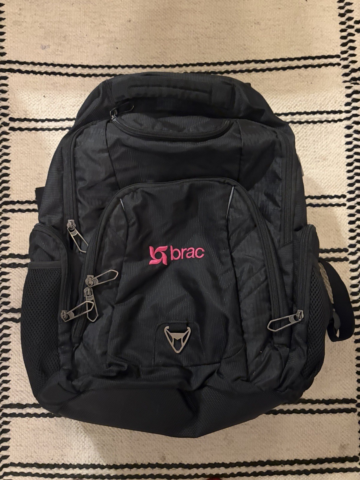 BRAC Backpack Book bag Large Black Work Computer Travel Bag 20inx15in