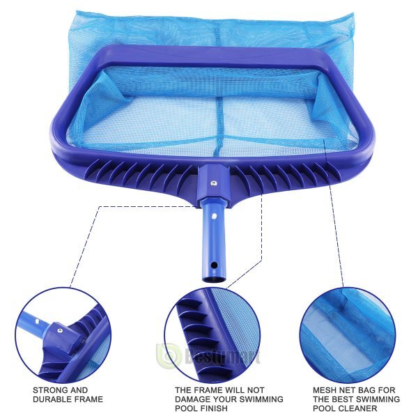 Heavy Duty Pool Skimmer Leaf Rake Net Cleaning Swimming Pool Fine Mesh Netting gallery