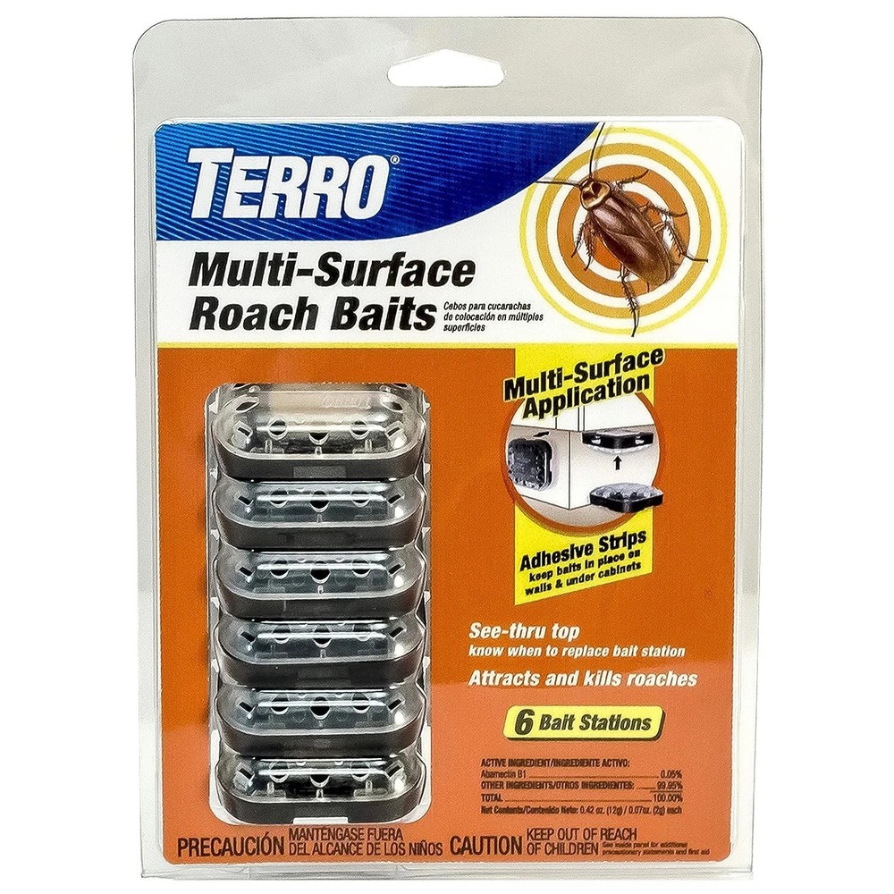 Terro T500 Multi Surface Roach Killer-6 Bait Stations