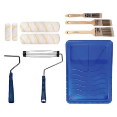 Pro Grade Paint Roller Kit, Brush & Roller,10 Piece Set, Wall Painting Naps f…