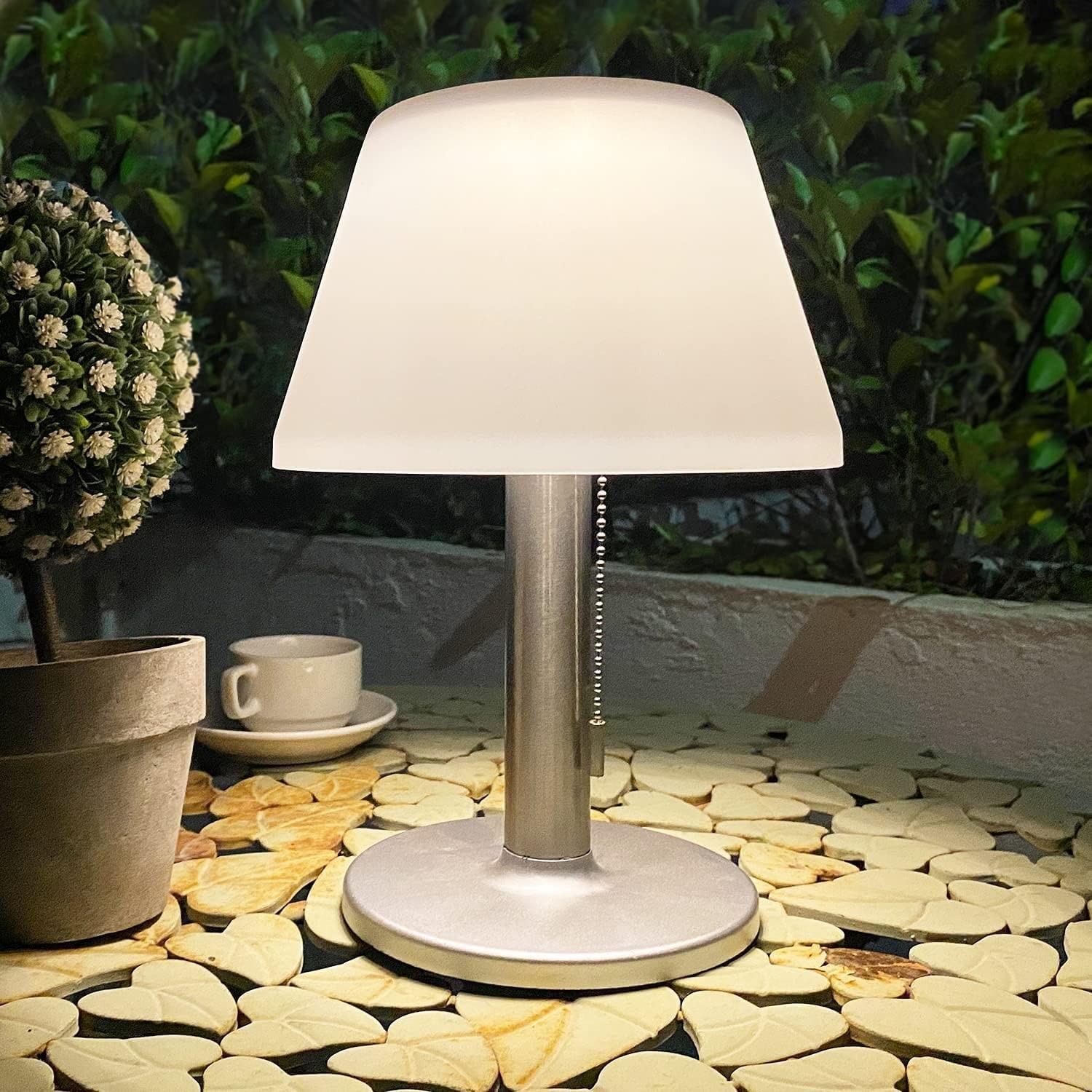Dimmable LED Solar Table Lamp - Waterproof Cordless Outdoor & Indoor Use gallery