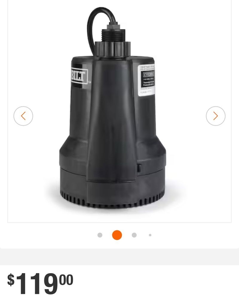 NIB 1/6 HP Plastic Submersible Utility Pump gallery