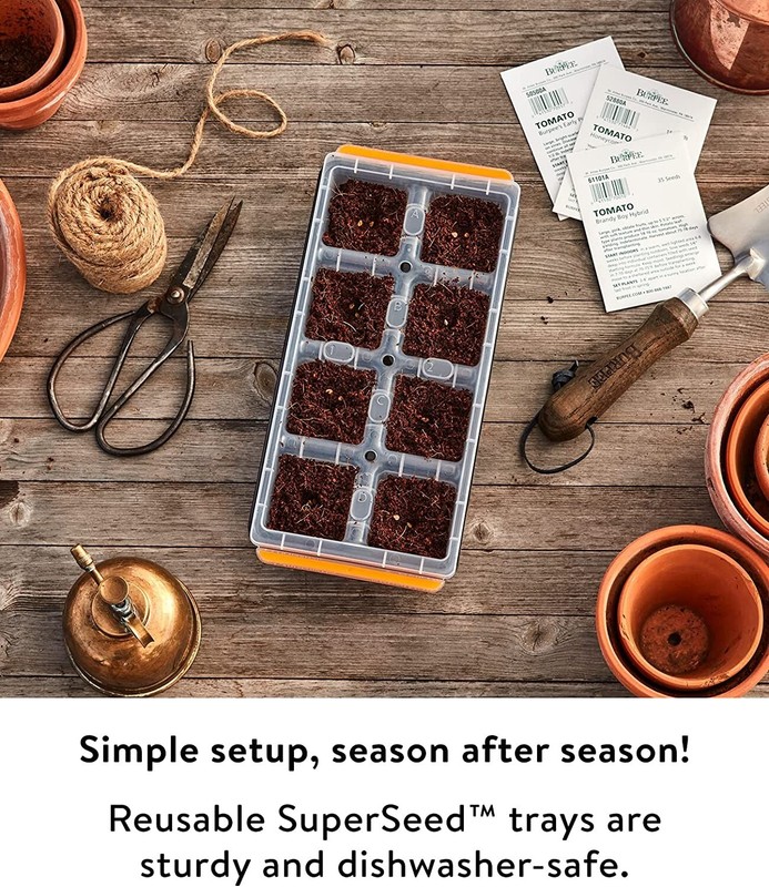 Burpee Superseed Windowsill Seed Starting Tray | 8 XL Cell | Seed Starter Tray | gallery