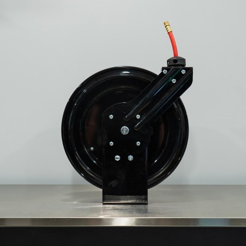 Cox Retractable Air Hose Reel Custom Black | Loaded 3/8" Air Hose 50' gallery