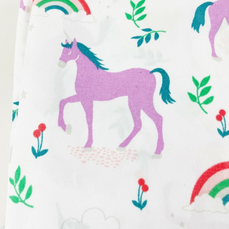 Pillowfort Target Full Flat Sheet Unicorn Rainbow White Purple Green EUC 81x96" gallery