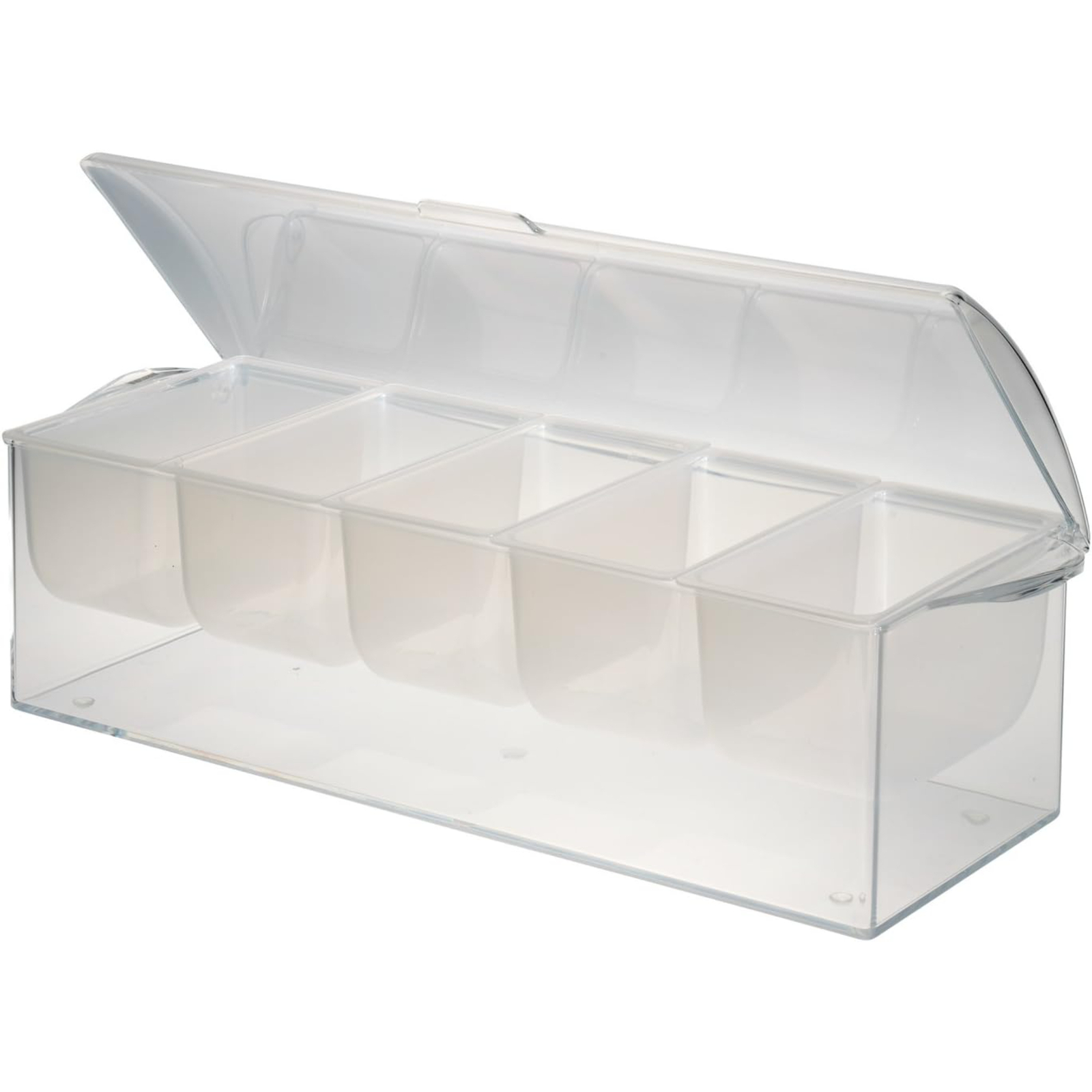 Jumbl Chilled Condiment Server with Lid, Plastic Condiment Tray W/5 Containers gallery