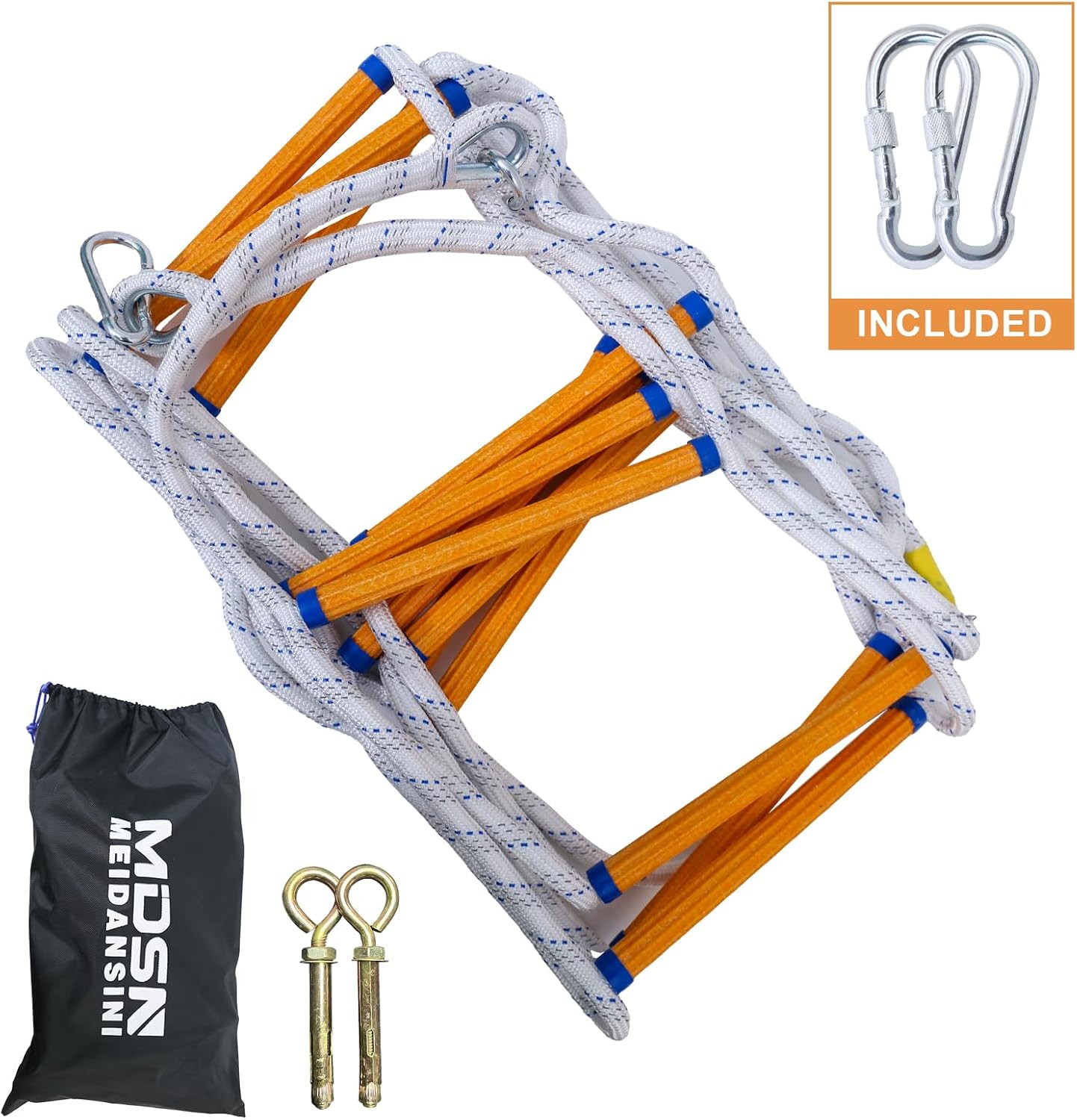 Rope Ladder,26 Feet Emergency Fire Escape Ladders Flame Resistant Safety Rope La gallery