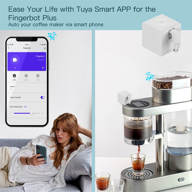 MOES Bluetooth Smart Fingerbot Button Pusher Wireless Switch Alexa Google APP gallery