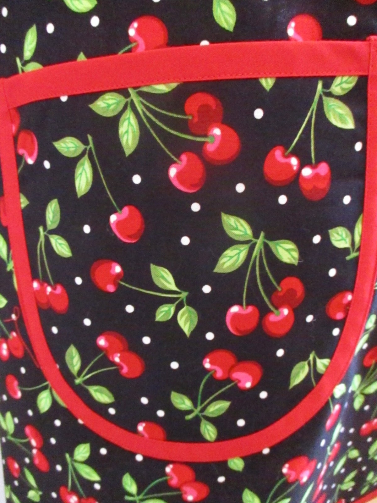 CHERRIES PRINT H-BACK APRON gallery