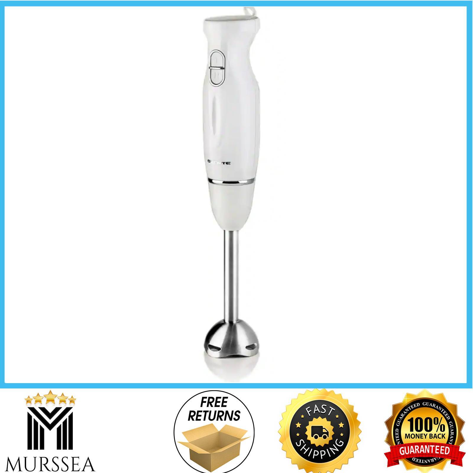 Ovente Immersion Electric Hand Blender with Stainless Steel Blades White HS560W gallery