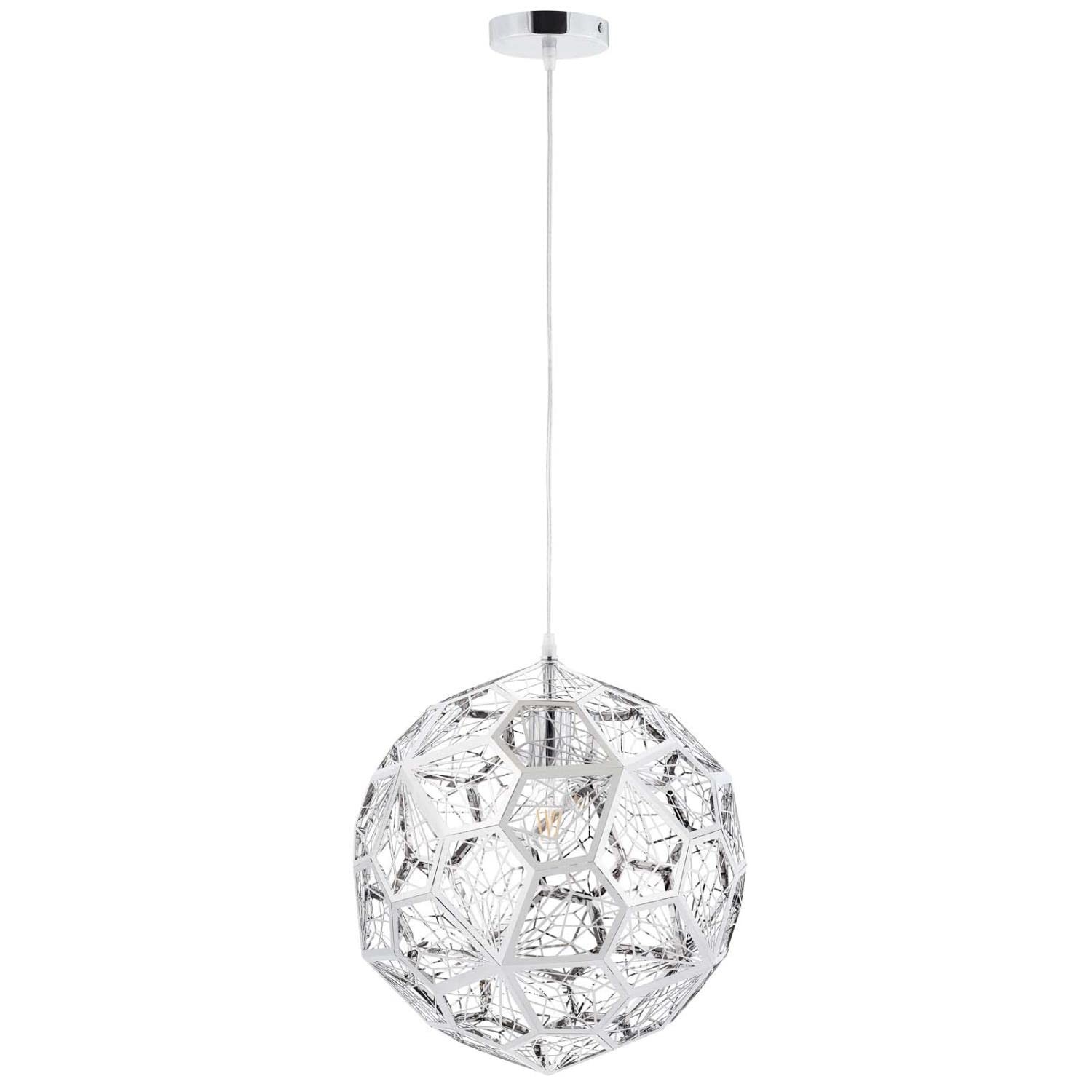 Modway Shine Modern Stainless Steel Pendant Lamp in Chrome Finish gallery