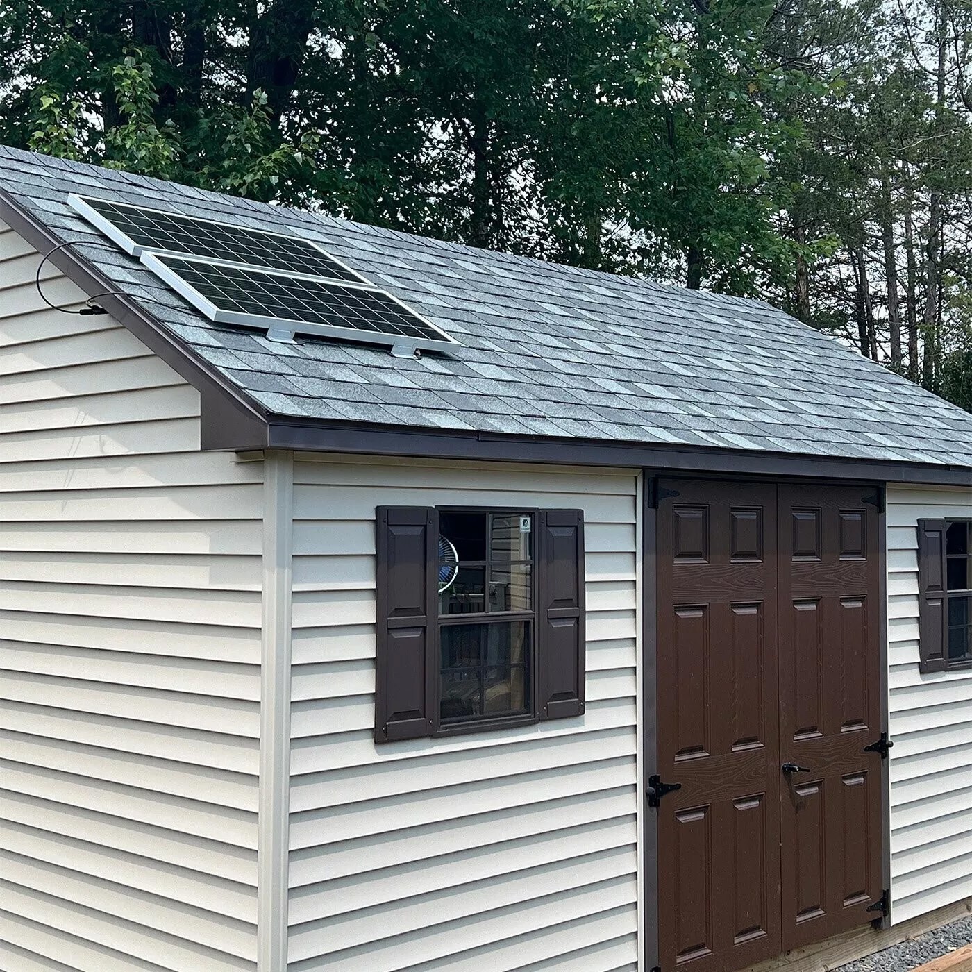 Solar Panel Power Kit for Shed with Battery, Lights and Fan, 200W Kit+Controller gallery