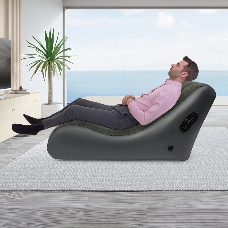 S-shaped Folding Sofa Bed Waterproof Sofa Bed Inflatable Sofa Bed with Air Pump gallery