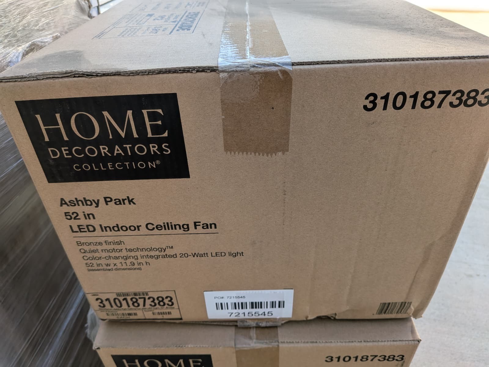 Ashby Park 52 in. Integrated Color Changing LED Bronze Ceiling Fan 310187383 New gallery
