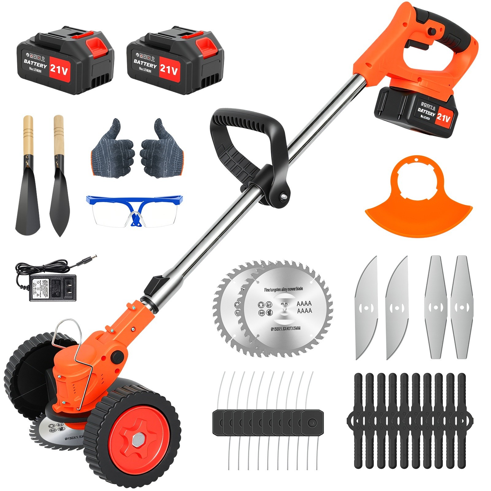 Cordless 5-in-1 Weed Whacker, 6'' Grass Trimmer with Batteries gallery