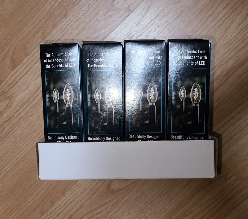 (12 Ct) EcoSmart LED Edison Light Bulb Warm White 2200K B11 40W Thinner Filament gallery