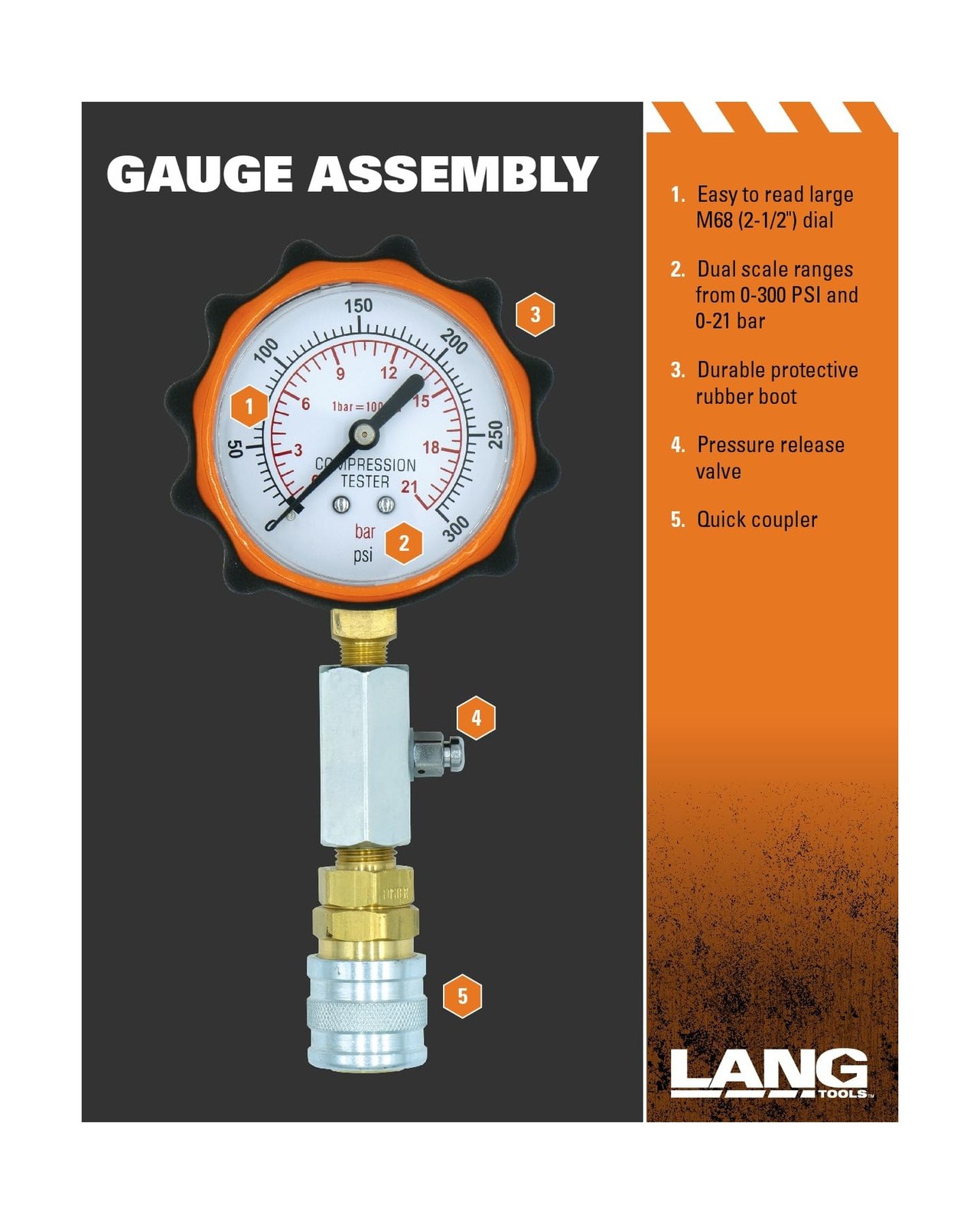 Lang Tools TU-30A Compression Tester Set gallery