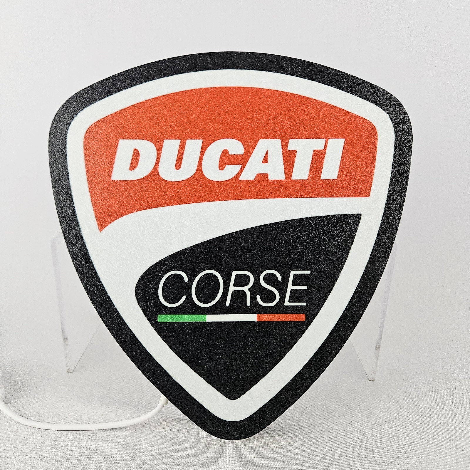 Ducati Corse Wall Sign Night Light - LED, USB Powered Lightbox Mancave Sign gallery