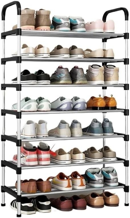7-Tier Multifunctional Metal Shoe Rack Organizer for Entryway,Hallways,Bedrooms gallery